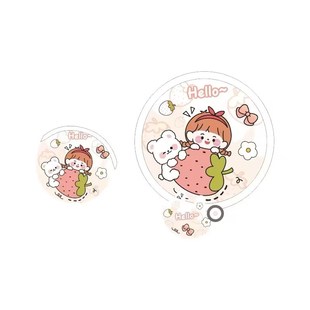 折叠扇子定制夏季 网红应援便携绢布卡通反光广告O飞盘团扇定做log