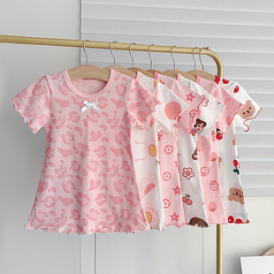 外穿0 睡衣裙子中小童纯棉秋季 5岁 连衣裙儿m童2023新款 女宝宝夏季