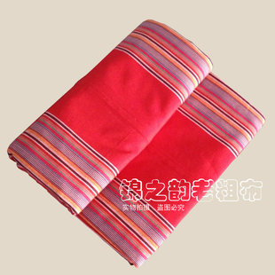 纯棉老粗布床单单件双人床单被M单枕套老粗布三件套