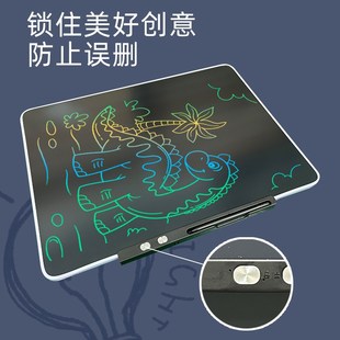 家用儿童画板液晶手写板宝宝可擦除写字板大屏幕充电彩Z色涂鸦黑