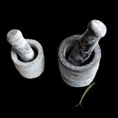 家用手工天然石头N石盅捣药钵碎药器冲 捣蒜泥老式 山东捣碎器 包邮