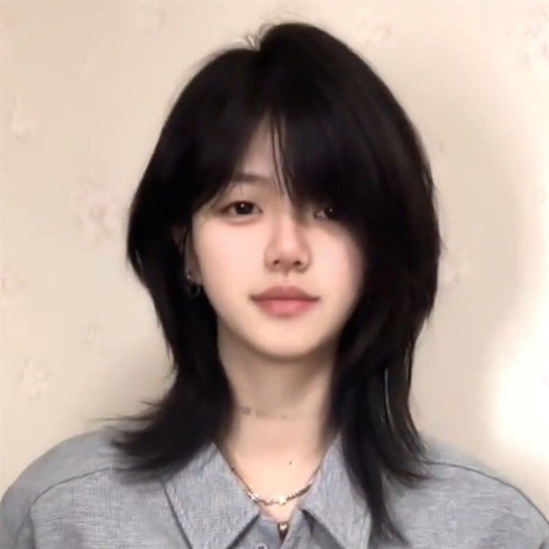 鲻鱼头假发男女通用中长发学生日常减龄日系潮流氛围感Y狼尾全头
