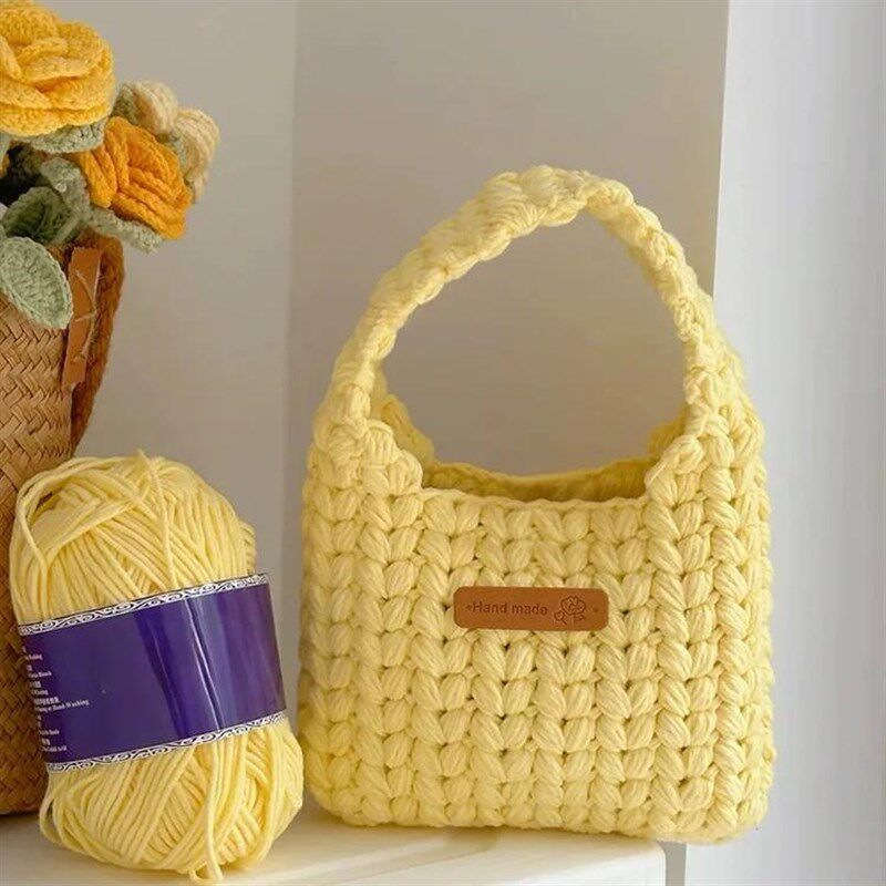 手工编织包包毛线钩l针diy材料包针织手提包打发时间手作无聊解闷,服饰配件/皮带/帽子/围巾,DIY编织材料包,淘宝优惠券,粉丝福利购,淘宝优惠卷