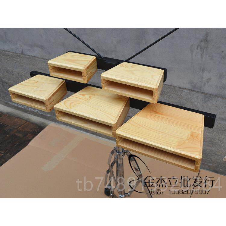 正品包邮 带架5音方梆子五音木鱼 奥队尔音乐教具击打乐器 乐夫伴
