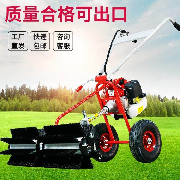 小型手推式刷草机汽油二冲程操场人造草坪梳理滚刷式清扫机梳草机,畜牧/养殖物资,特种养殖设备,淘宝优惠券,粉丝福利购,淘宝优惠卷