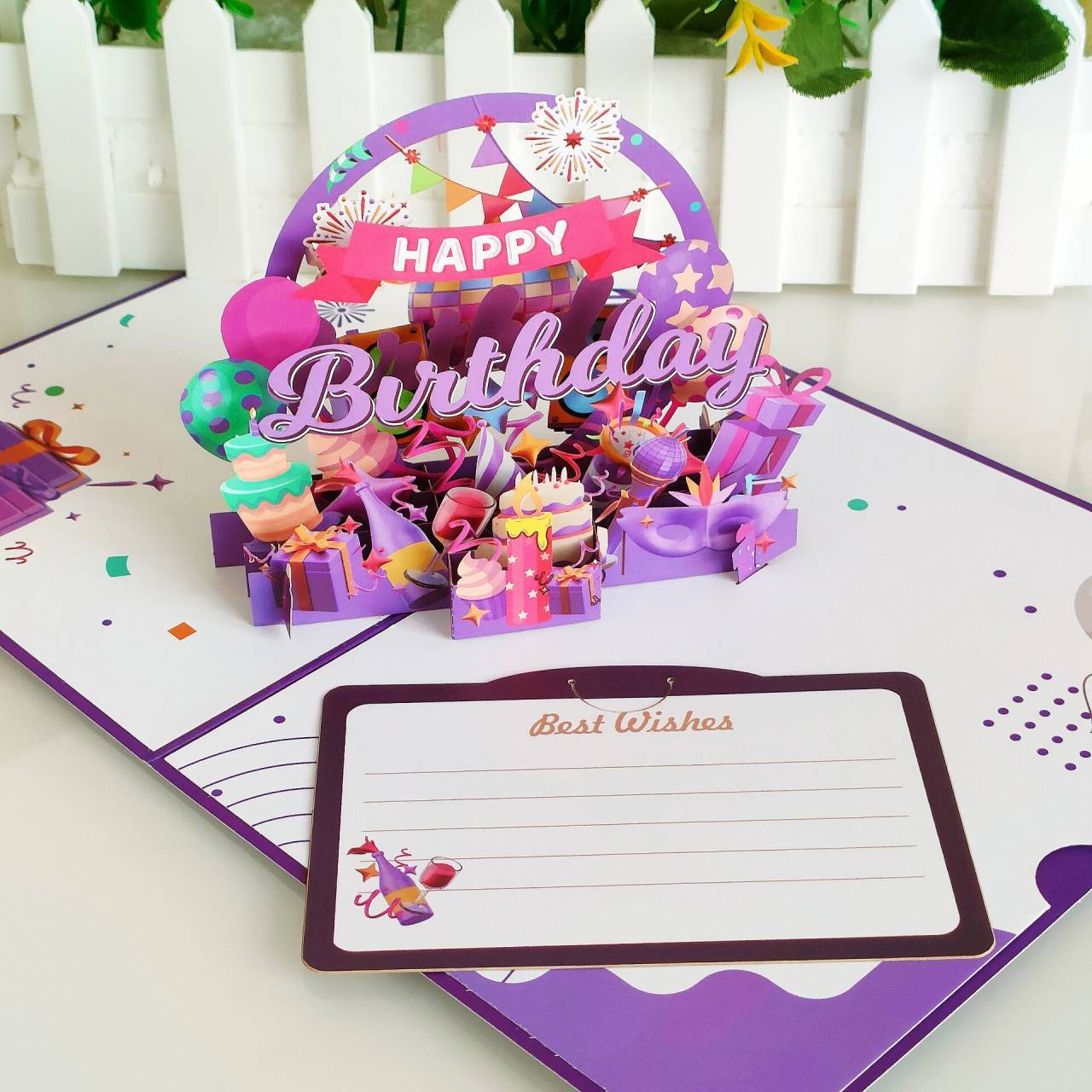 生日祝福贺卡创意立体贺卡 镂空雕刻贺卡信封定/制生日祝福贺卡