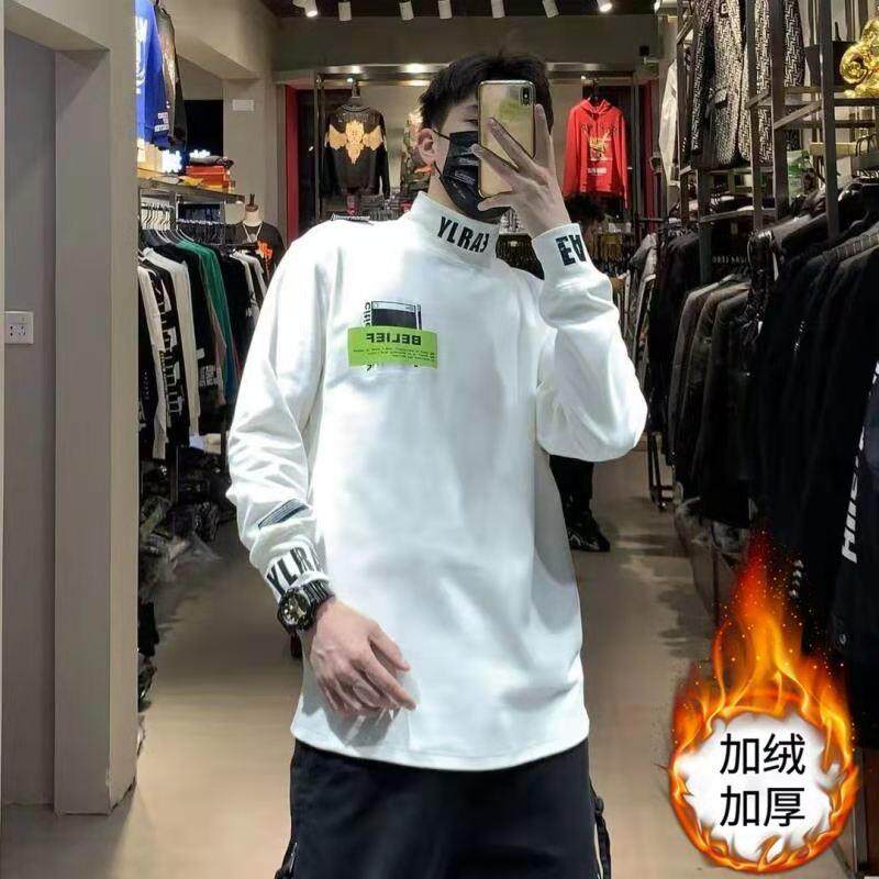 2026秋冬加绒加厚男士潮流卫衣