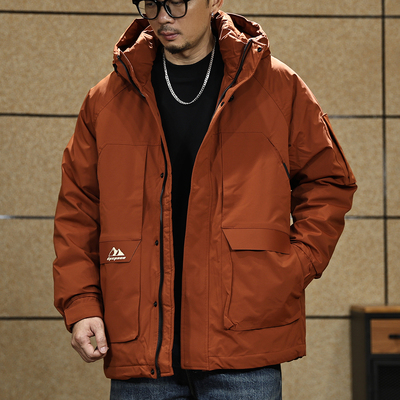 白鸭绒三防羽绒服男加厚保暖外套