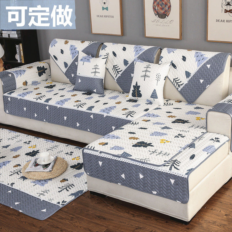沙发垫布艺四季通用防滑客厅简约现代沙发套罩巾全盖单个坐垫
