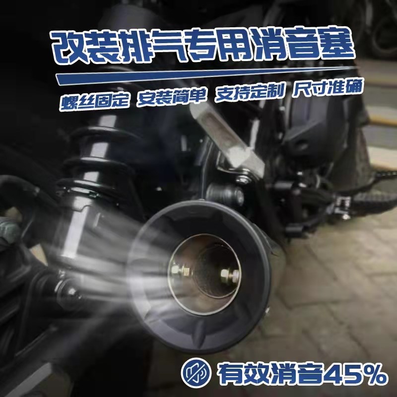 适用于哈蕾XL883 X48小哈蕾750 VH排气改装排气消音器 消音塞