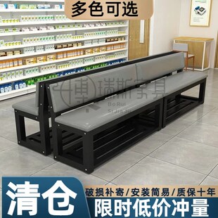 精选长条凳带靠背长条沙发凳双层长条椅输液椅诊所等候椅商场双人