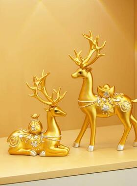 引进财富宝鹿桌面饰品轻奢高端入口客厅电视柜酒柜搬迁新家葫芦装