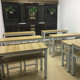 精选学生美术课桌椅双层课桌椅辅导班桌培训桌书法绘画桌校园双人
