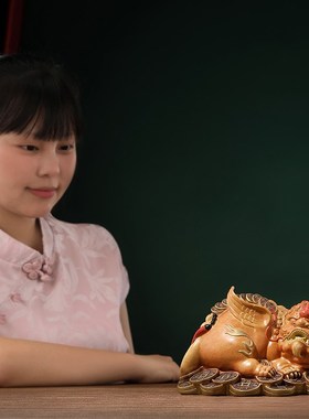 大明铜匠铜貔貅招财摆件玄关装饰办公室客厅开店开业乔迁新居礼物