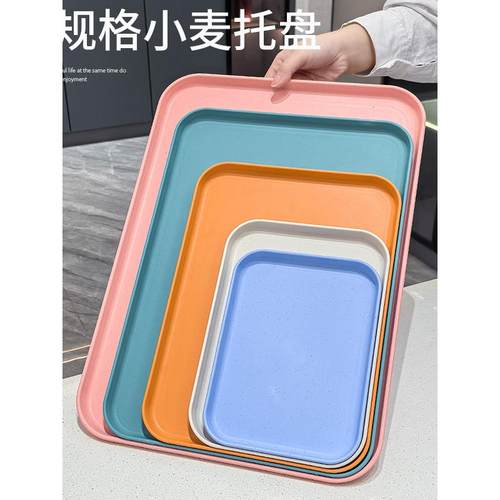 矩形塑料托盘Pp斯堪的纳维亚水杯食堂快餐酒店服务长条商业特殊加