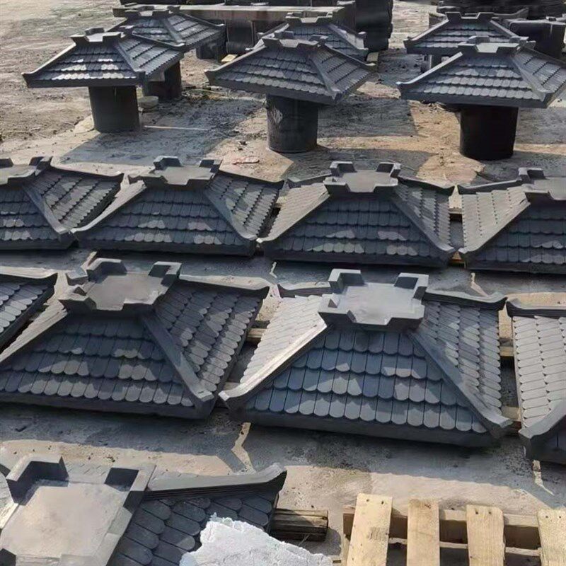 仿古围墙一体瓦帽新中式庭院瓦帽围墙帽青瓦水泥一体瓦墙头压顶瓦