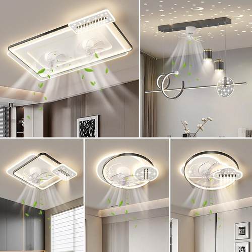 全光谱北欧客厅风扇灯2025新款灯具现代简约家用餐厅卧室吸顶护眼