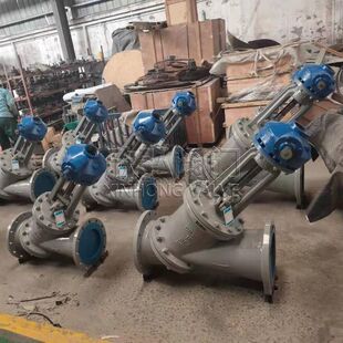 FB545Y高压Y型料浆阀 欣弘阀门 高温法兰耐冲刷氧化铝放料阀