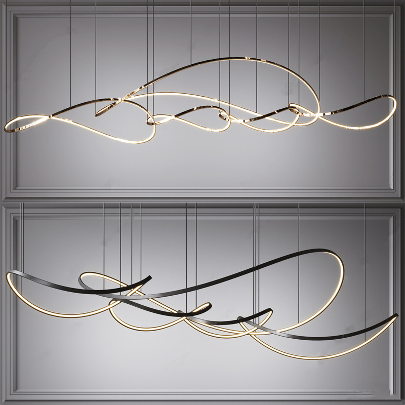 吧台现代造型展厅客厅艺术吊灯轻奢网红样板间酒店餐厅设计师前台