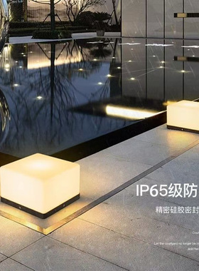 2025太阳能灯 柱头灯led别墅门口的灯仿云石柱头灯价格 walllight