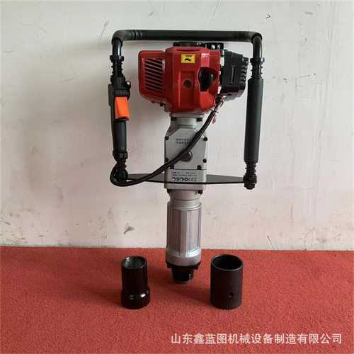 工程抢险汽油手提轻便式打桩机 手持内燃动力防汛栽桩植桩机