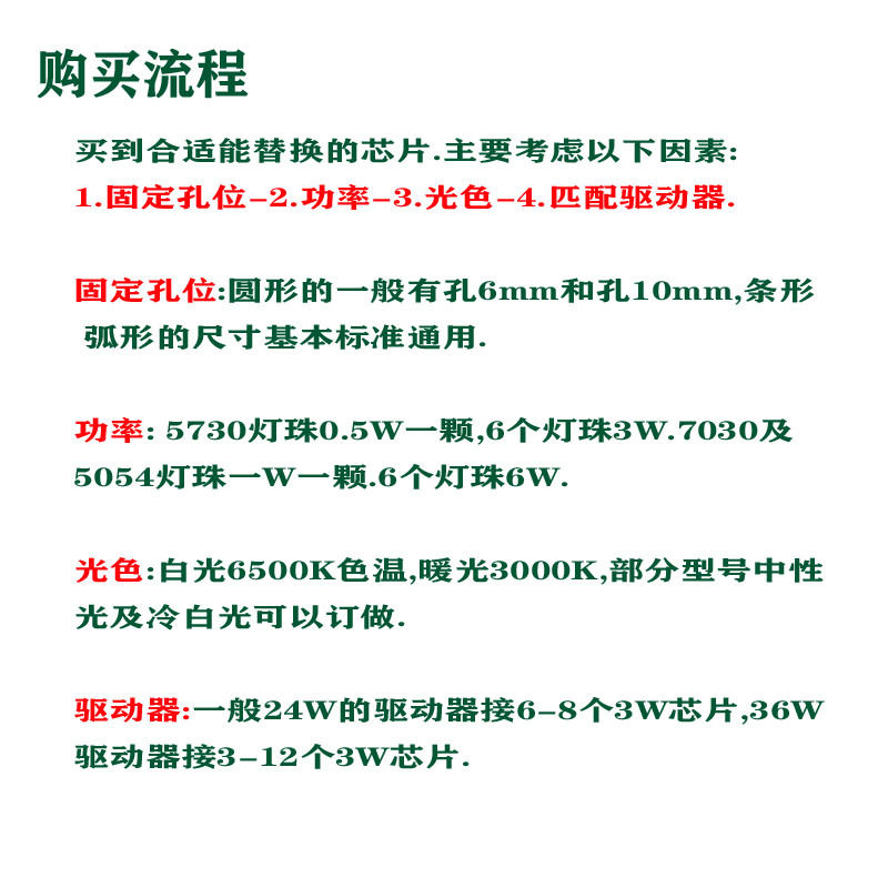 水晶异形灯led贴片3w5w圆形光源32-44mm弧形灯板筒灯吊灯暖白彩光