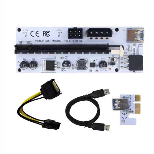 新款PCI-E 1X转16X显卡3.0延长线VER009S PCI-E 1X转16X线灰金刚
