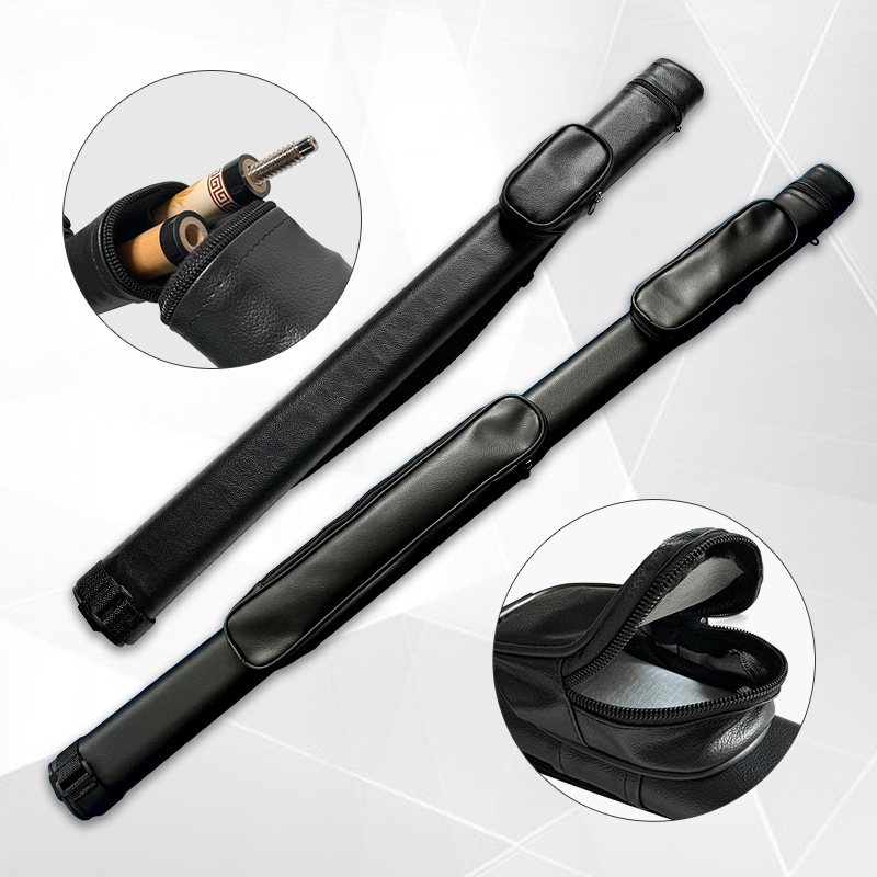 台球杆盒桌球通杆筒黑八杆袋大头小头杆套杆包袋9球3/4杆桶1/2孔