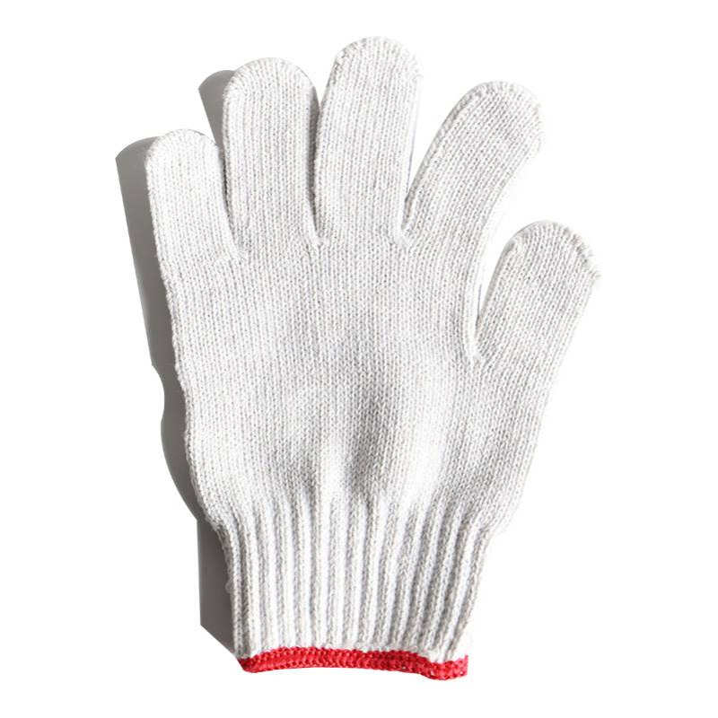 汉盾 HD-800G涤棉 7针本白800g涤棉纱线手套 12副/打广州发货