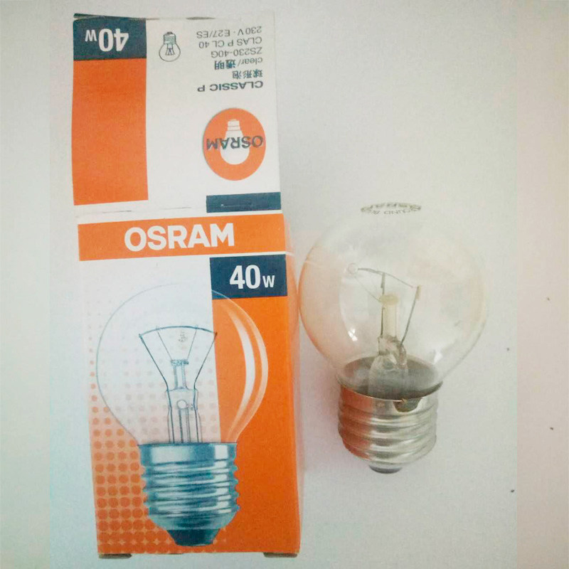 OSRAM欧司朗老式白炽灯泡E27E14螺口钨丝小球泡尖泡25W 40W可调光