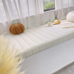 精选逸品澜香2022年新款飘窗垫窗台垫短绒条纹简约卧室阳台垫定制