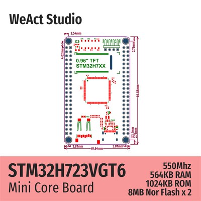WeAct STM32H723VGT6 核心板 开发板 最小系统板