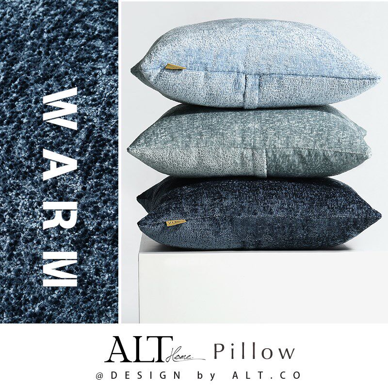 精选蓝色高端沙发抱枕套不含芯客厅轻奢高级感靠背靠垫床上腰枕可