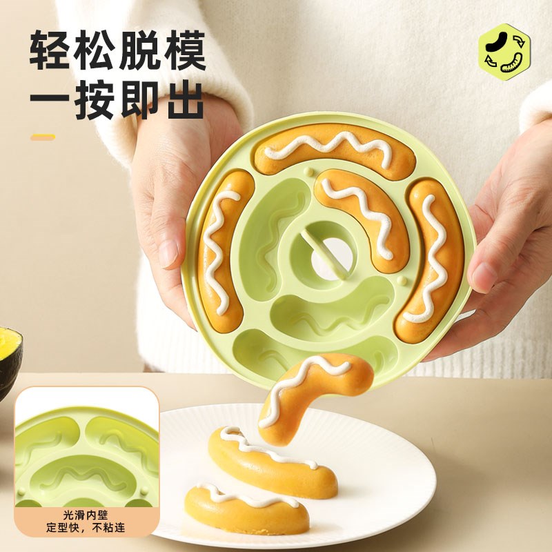 宝宝辅食模具食品级硅胶婴幼儿香肠模具可蒸肉肠蒸肠蒸糕磨具工具