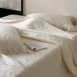 精选高级感60支LF兰精天丝床盖三件套大尺寸夏季凉感冰丝夹棉绗缝