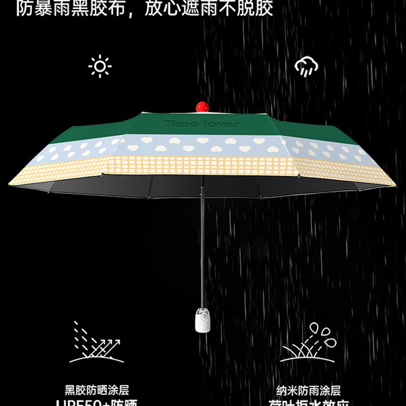 Timelover时光情人《森林物语》繁花创意折叠晴雨两用全自动雨伞