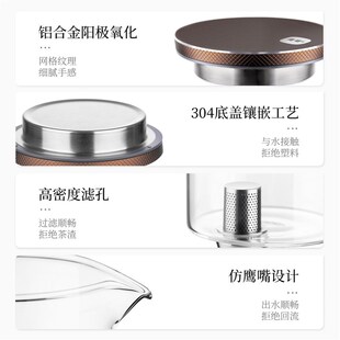 精选尚明飘逸壶无杆飘逸杯泡茶壶高端玻璃过滤茶具茶水分离红茶泡