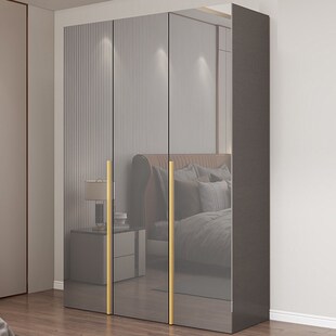 精选轻奢衣柜组合四六八门现代简约高光卧室家用大柜子可定制免安