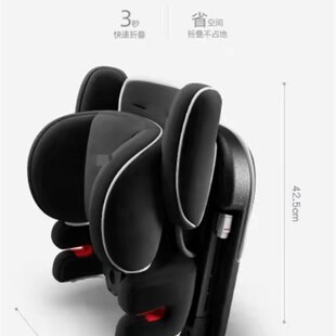 精选可折叠儿童安全座椅宝妈通用简易接口车载便携式3C认证0-12岁