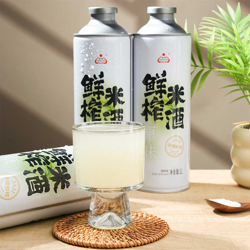 生龙鲜榨米酒汁1L罐装手工鲜米酒