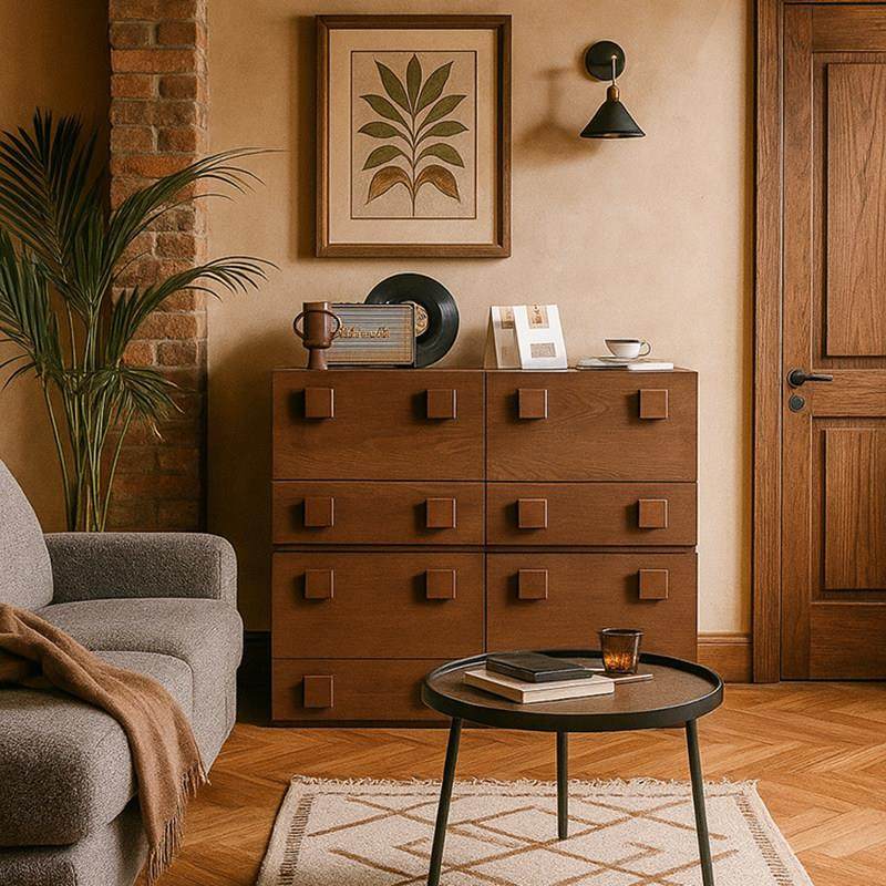 中古斗柜实木客厅边柜靠墙一体收纳柜卧室收纳柜子家用置物电视柜