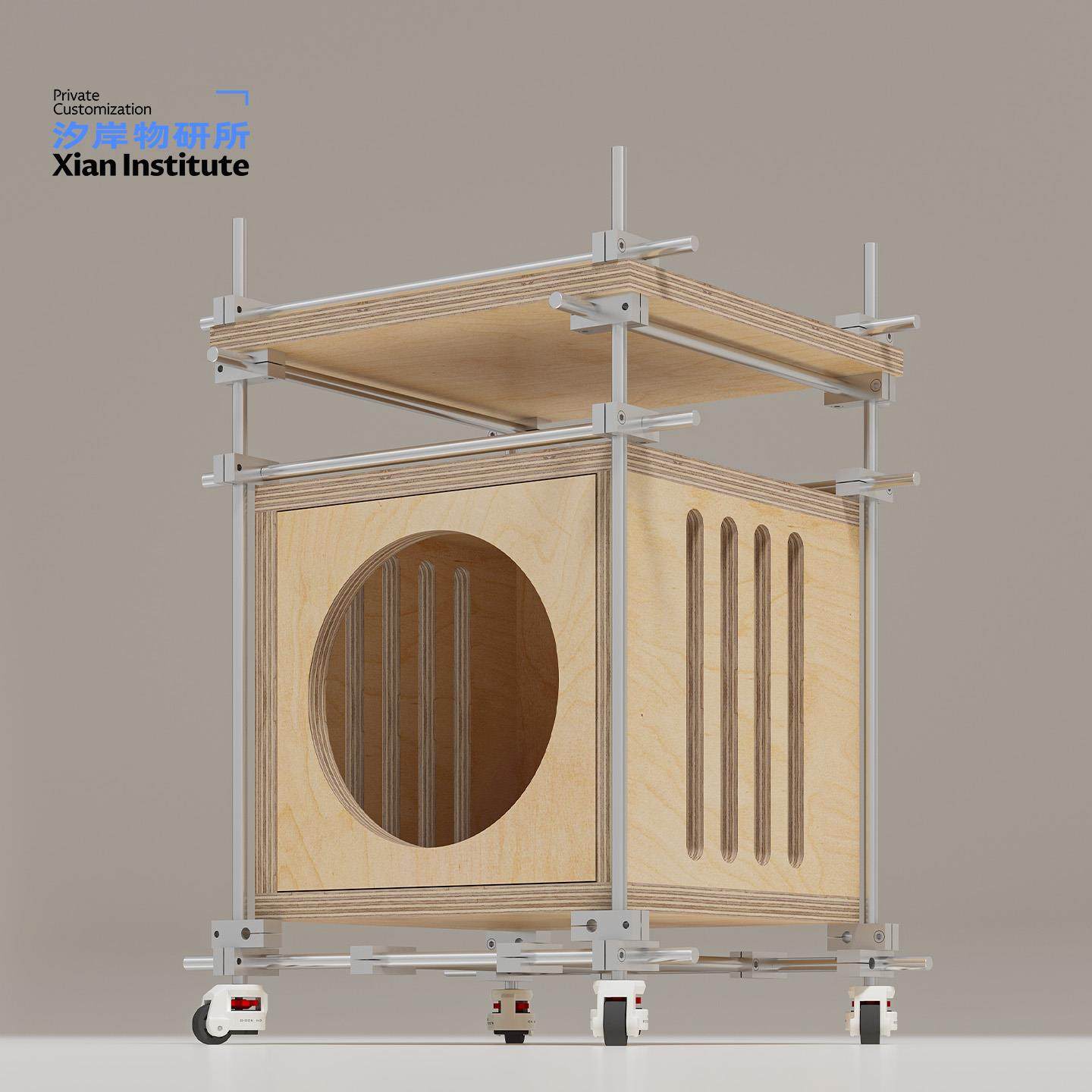 沙发边柜角几桦木海洋板铝挤型材料客厅边几零食储物柜猫窝床头柜