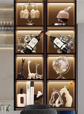 暴力熊红酒架酒柜摆件轻奢高档电视柜杯架餐边柜家居装饰品高级感