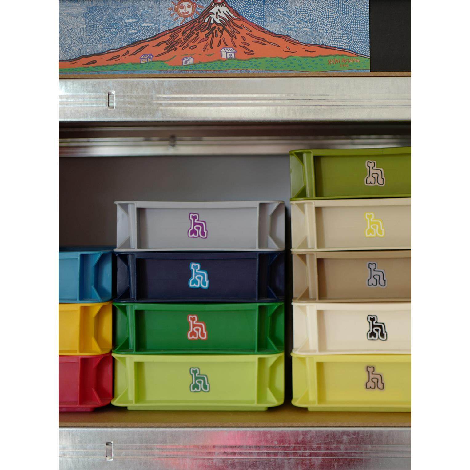 Htap绝版彩色桌面收纳盒日式工业风格家庭组织工具文具户外办公室