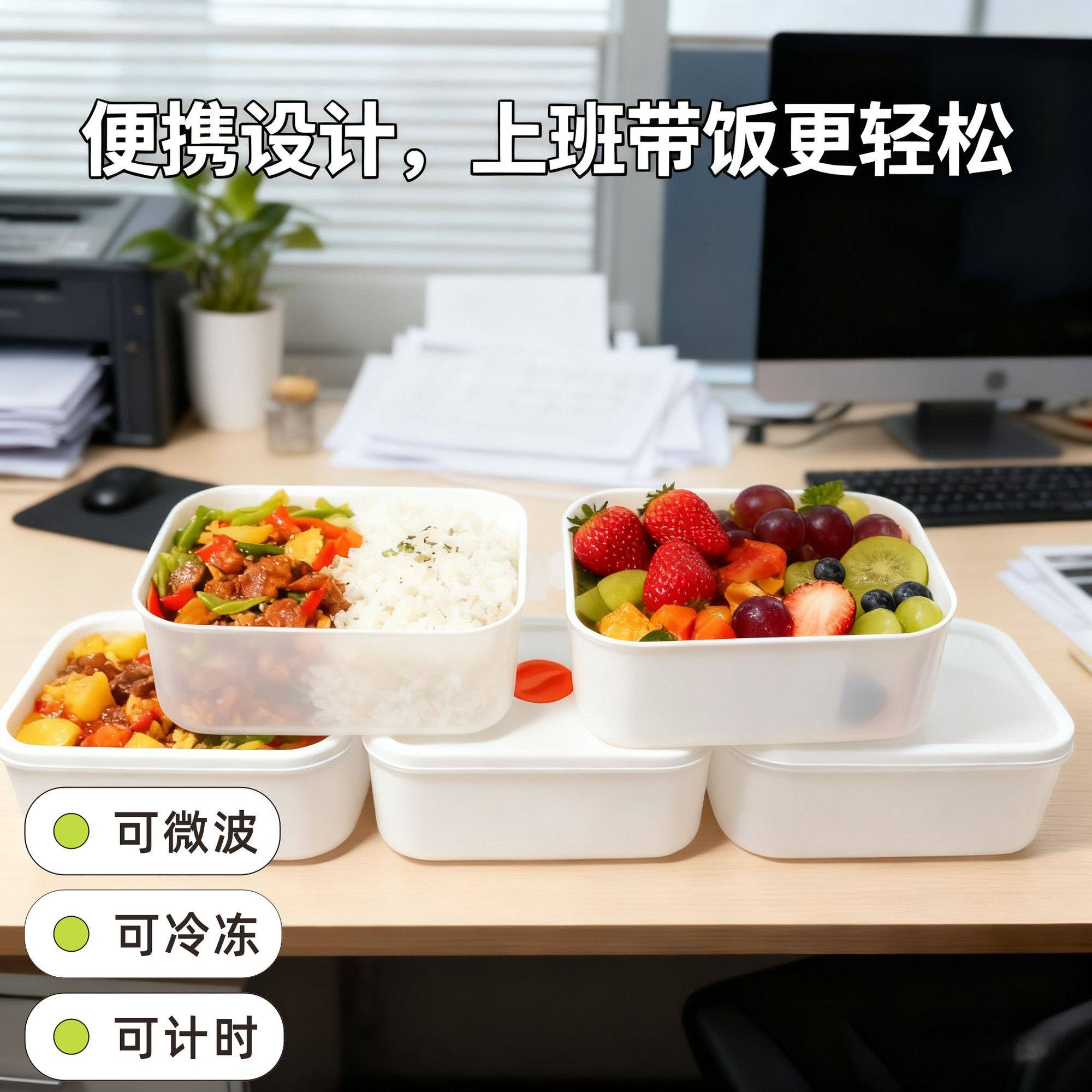 多功能便当盒上班族带饭餐盒可微波冷冻大容量便携收纳盒,收纳整理,其他收纳盒,淘宝优惠券,粉丝福利购,淘宝优惠卷