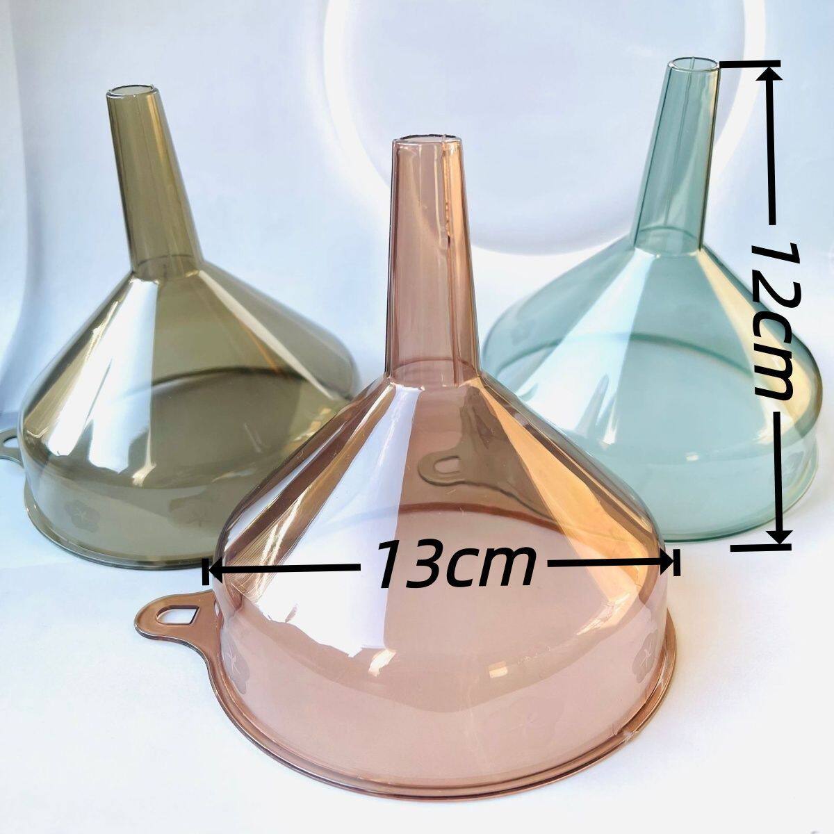 家用厨房大号塑料大口径加厚工具漏斗透明宽口分装液体酒漏锥形