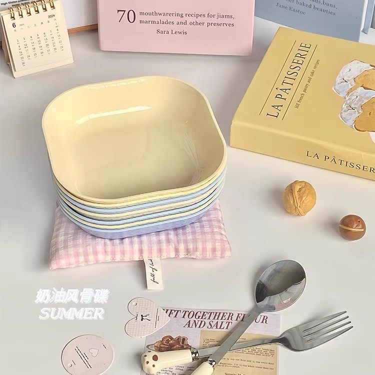 奶油风家用吐骨碟垃圾盘收纳盒小菜碟餐桌水果盘零食碟点心果盘,餐饮具,果盆/果盘/果篮,淘宝优惠券,粉丝福利购,淘宝优惠卷