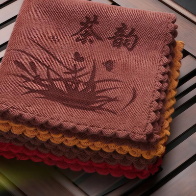 功夫茶巾高档茶布吸水加厚茶具毛巾茶几茶桌布禅意抹布垫茶台配件