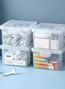 简约透明小卡收纳盒小卡多功能桌面咕卡文具收纳盒可叠加收纳