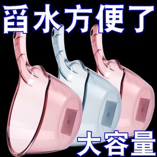 家用厨房摔不破水勺加深加厚长柄透明舀水打水仗漂流水瓢洗头勺子
